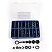 250pcs Rubber Grommet Firewall Hole Plug Set Electrical Wire Gasket 18 Size Assortment with Plastic Box