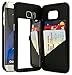 Galaxy S7 Edge Case, Bastex Black Hidden Back Mirror Wallet Case with Stand Feature and Card Holder for Samsung Galaxy S7 Edge G935