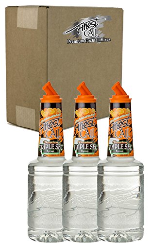 Finest Call Premium Triple Sec Syrup Drink Mix, 1 Liter Bottle (33.8 Fl Oz), Pack of 3 (Best Triple Sec Drinks)