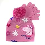 Peppa Pig Pink Knit Hat and Glove Set