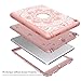 iPad 5th/6th Generation Case, Hocase Heavy Duty Shock Absorbent Rubber+Hard Plastic Dual Layer Protective Case w/Mandala Floral Print and Kickstand for iPad 9.7 2018/2017 - Rose Gold