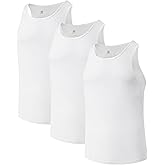 DAVID ARCHY Men's Tank Top Undershirt Micro Modal Undershirts Moisture-Wicking Tank A-Shirt for Men, 3-Pack