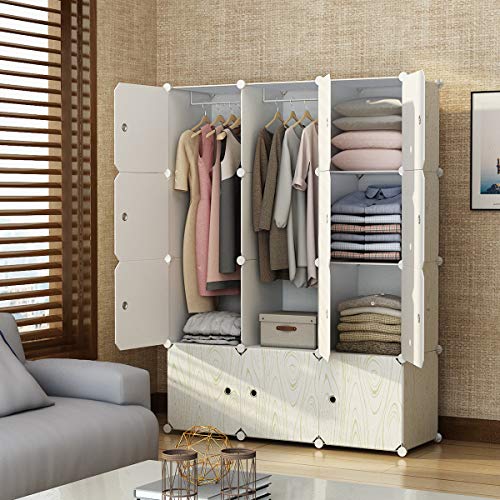 KOUSI Portable Closet Wardrobe Closets Clothes Wardrobe Bedroom Armoire
