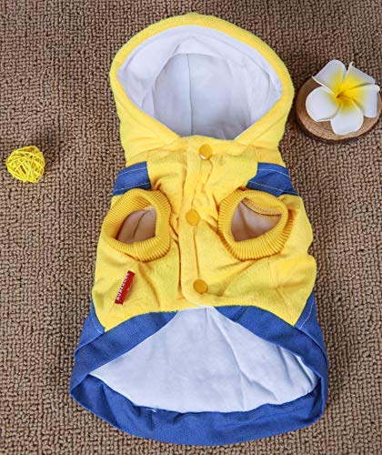 S-BBGPET Despicable Me Minion Pet Costume Clothes for Small Medium Large Dogs Winter Coat Warm Clothes