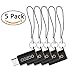COZOO USB-C to Micro USB Adapter Convert Connector with Keychain and 56k Resistor for Galaxy S8 S8+, HTC 10, LG G5, Nexus 5X, Nexus 6P, Lumia 950 and More (5 PaCK)