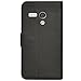 Moto G Case, Abacus24-7 Motorola Moto G Wallet Case, Leather Moto G Flip Cover with Card Holder and Kickstand - Black Flip Case for Motorola Moto G (1st Gen) Phone