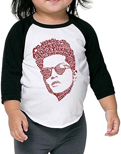 Bruno Mars Typography Lyrics Kids Unisex Raglan Shirt Crazy Baseball Uniform 3/4 Sleeve