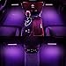 Sebikam 4-Piece Car Interior LED Underdash Lighting Kit - Car Auto Floor Lights with Car Charger Included - Glow Neon Light Strips Decoration For Cars - APP Controlled for iPhone Android