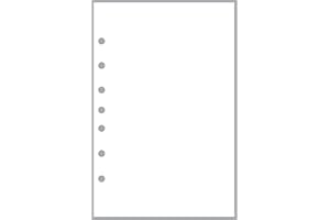 HANDY FORMS Classic Size Blank Pages, Sized and Punched with 7 Holes for 7-Ring Notebooks Such as Franklin, etc. (5.5" x 8.5")