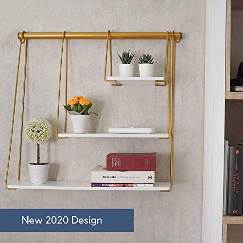 RoomA Gold floating shelf for wall shelf Floating shelves white gold