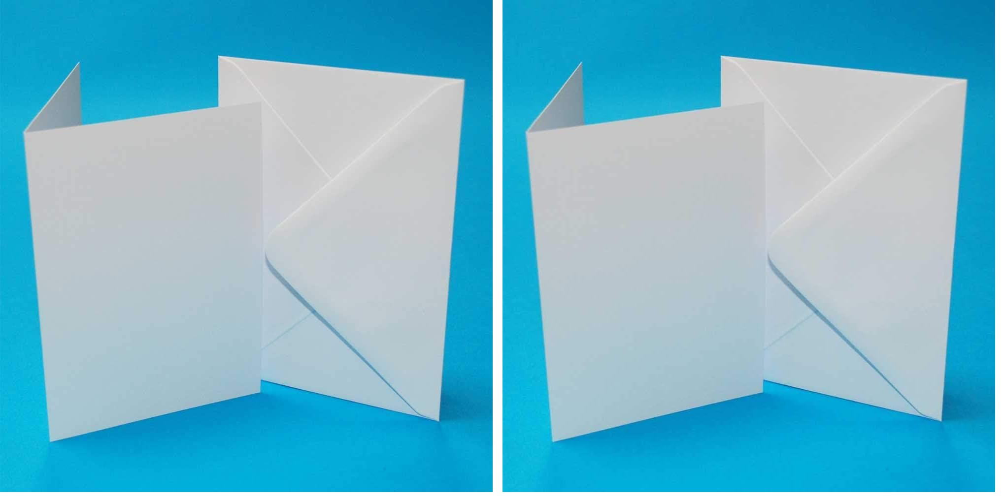 Craft UK 50 White Cards & Envelopes C6, Card, 30/40 mm (Pack of 2)