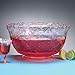 Kingzak Plastic Punch Bowl, 12 Qt, Clear