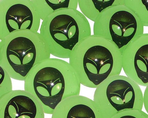Glow-in-the-Dark Alien Hi-Bounce Balls (1 dz)