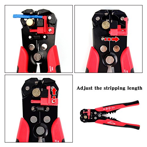 Wire Stripper, EONLION Self-adjusting Wire Stripping Tool/Cutting Pliers Tool with Wire Stripper/Crimper/Cutter, 8'' - Thumbnail 2