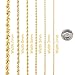 Lifetime Jewelry 2MM Rope Chain, 24K Gold with Inlaid Bronze 16 -...