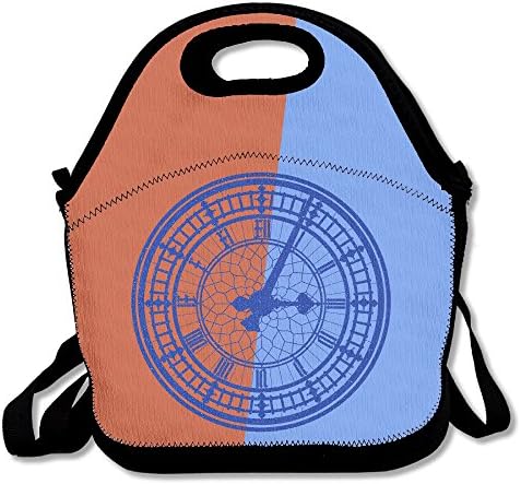 Big Ben Clock Insulated Lunch Bag/ Backpack / Tote With Zipper, Carry Handle And Shoulder Strap For Adults Or Kids