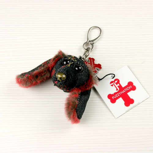 Fuzzy NationDachshund Red Dragon Keychain