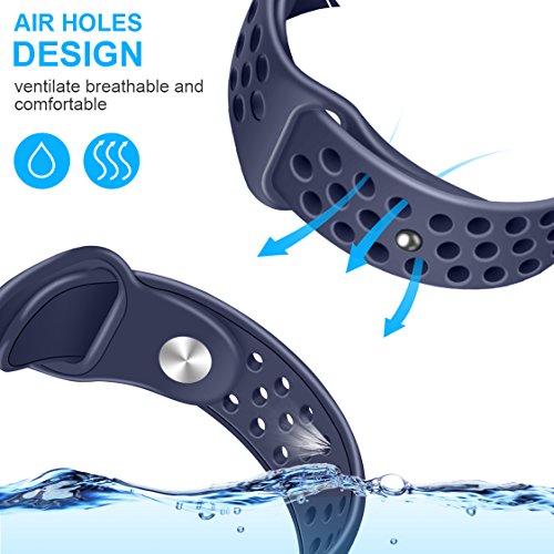 image for HUMENN For Fitbit Versa Bands, Replacement Accessory Breathable Sport 