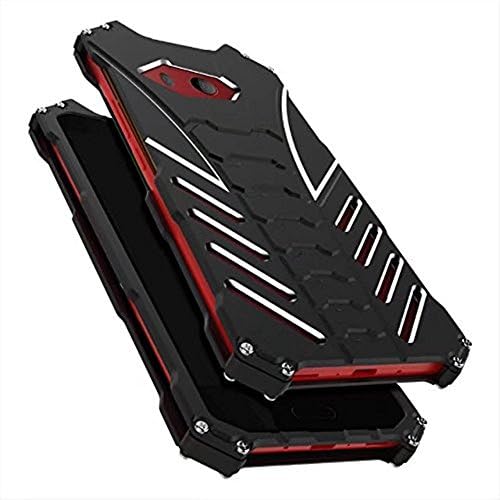 For HTC U11 case,Janacy Luxury Cool Design Bat Style Premium Aluminum Metal Bumper Frame Shockproof [Heavy Duty] Kickstand Case Cover Super Protective Shell For HTC U11