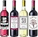 Chic 50th Birthday Wine Label Pack - Birthday Party Supplies, Ideas and Decorations - Funny Birthday Gifts for Women