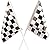 Lot of 48 Plastic Checkered Mini Racing Flags Race Party Favor