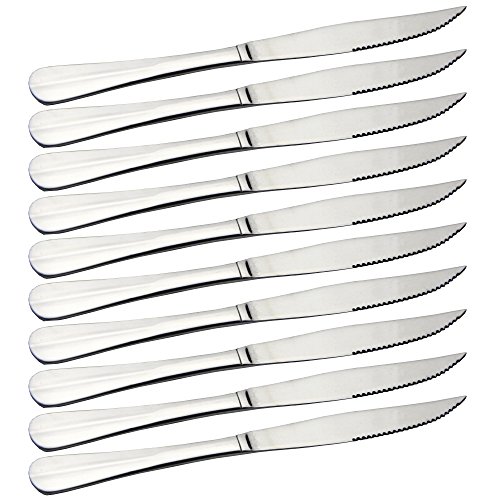 Zicome 10-piece Stainless Steel Prime One-Piece Design Steak Knife Set