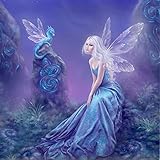 Franterd DIY 5D Diamond Painting Kit - Crystals Diamond Embroidery Rhinestone Painting Pasted Paint By Number Kits Stitch Craft Kit Home Decor Wall Sticker - Elf Girl