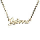 Julianna Name Tag Necklaces for Her His Friends