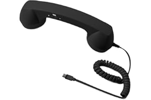 Type-C Retro Telephone Handset - 20x6x3cm Landline Phones Style Receiver, Old-Fashioned Wired Plug Handheld, Mobile Phone Rec