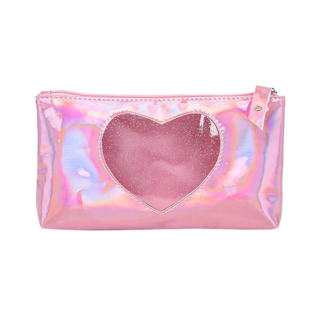 Best Clear Makeup Bag Heart Pattern