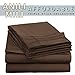Anili Mili's Triple Stitch Embroidery Affordable 4 PC Bed Sheet Set - Full Size, Chocolate Brown