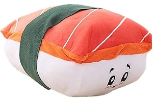 Restaurant Salmon Sushi Plush Toy Kawaii Food Pillow Kitchen Sofa Shop Window Decorative Sushi Pillow