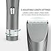 WARMLIFE Professional Cordless Hair Clippers Set Electric Hair Trimmer for Men and Baby Rechargeable Haircut Kit with 2 Batteries 8 Combs 2 Scissors (Gray)