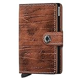 Secrid Mini Wallet, Whiskey Dutch Martin, Genuine Leather, RFID Safe, Holds up to 12 Cards