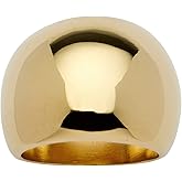 Palm Beach Jewelry PalmBeach Yellow Gold-Plated Polished Dome Ring (8mm) Sizes 6-10