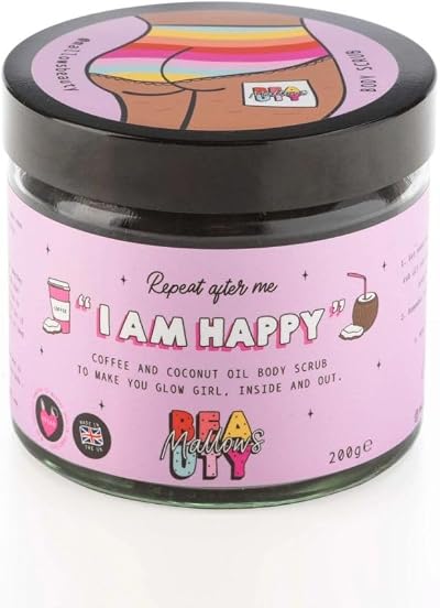 Mallows Beauty Coffee Body Scrub Exfoliating Glowing Skin Coconut Oil Vitamin E