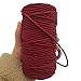 Burgundy Macrame Cotton Cord Rope for Macrame Wall Hanging Plant Hanger Craft Making Knitting Cord Rope 3mm 109 Yard (3mm Burgundy)