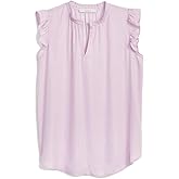 Loft Ann Taylor Women's Ruffle Henley Tank Blouse