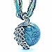 Bluegrass Bohemia Cats Eye Stone Peacock Pendant Necklace,18 Inches