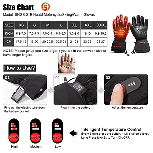 SAVIOR HEAT Heated Gloves for Men Women, Rechargeable Electric Heated