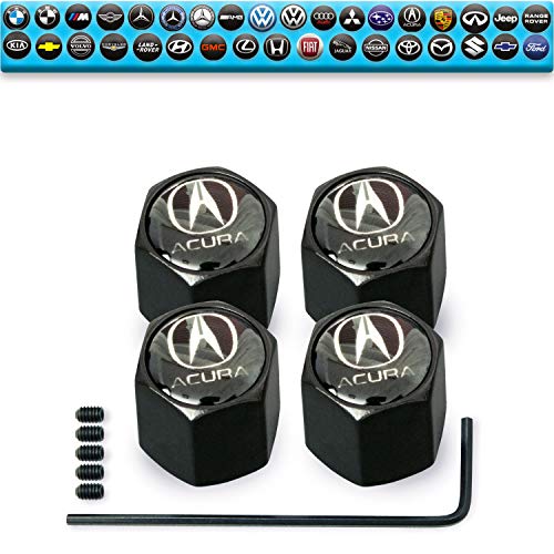 Custom Tire Valve Stem Caps (35 Vehicle Models) Anti-Theft Hexagon Design | Car, Truck, SUV | Leakproof, Airtight, Dustproof Seal | All-Weather, Lock Tight Fit (for Acura Vehicles) - Thumbnail 4