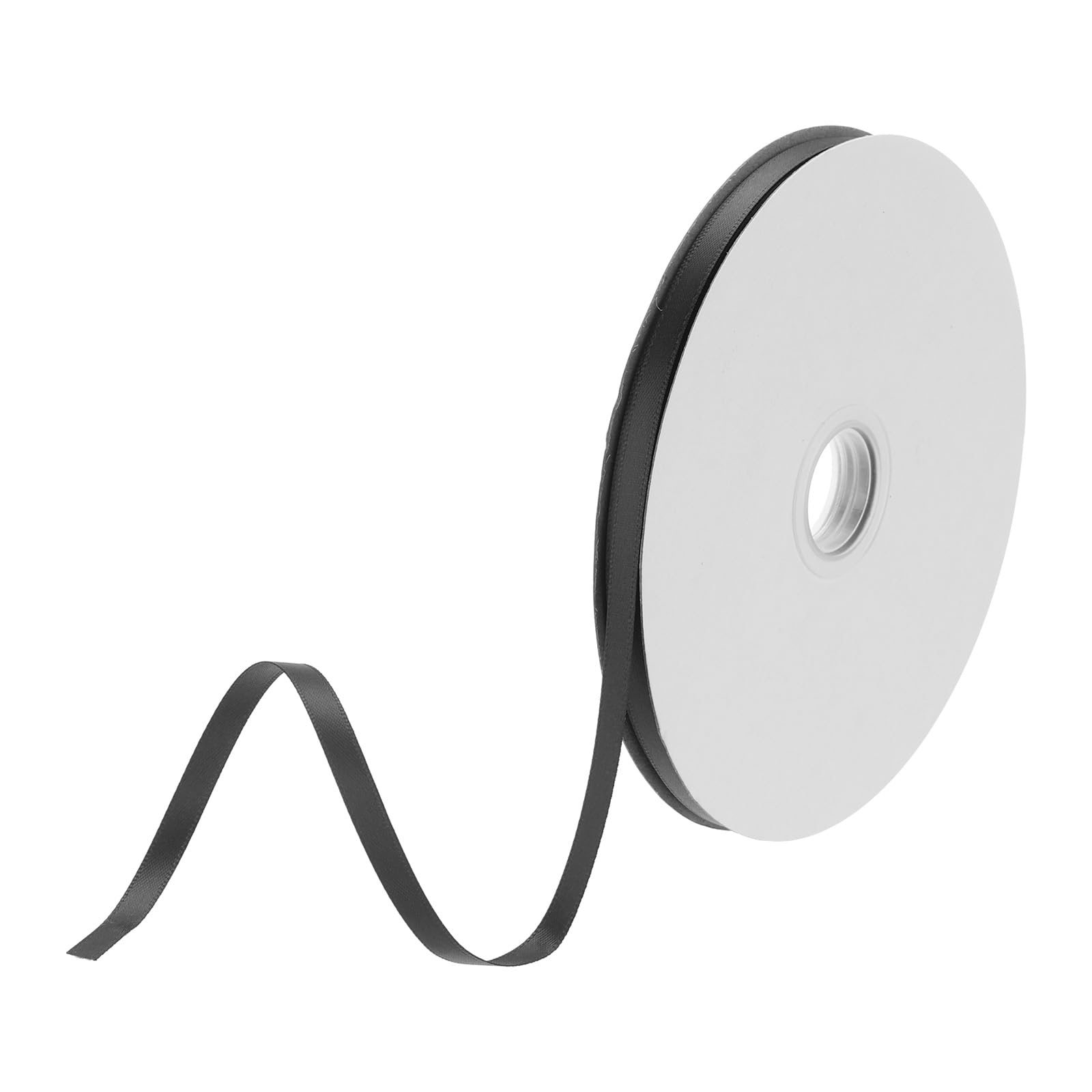 DMiotech 6mm Satin Ribbon 91m/300ft Thin Double Face Fabric Grosgrain Ribbon for Gift Wrapping Floral Hair Flower Bouquet, Black