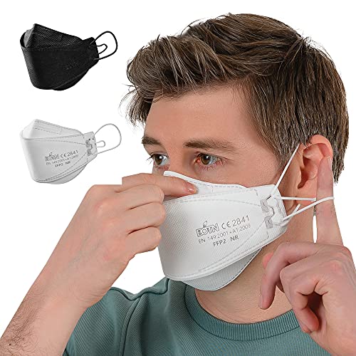 Pack of 10 (BOTN White KF94 Face Mask Made in Korea) Adjustable Strap