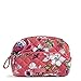 Vera Bradley Women's Signature Cotton Mini Cosmetic Makeup Bag, Coral Floral, One Size