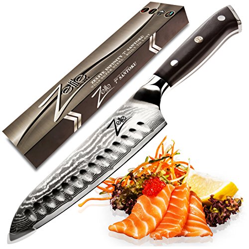 Zelite Infinity Santoku Knife 7 Inch, Santoku Chef Knife, Japanese Chef