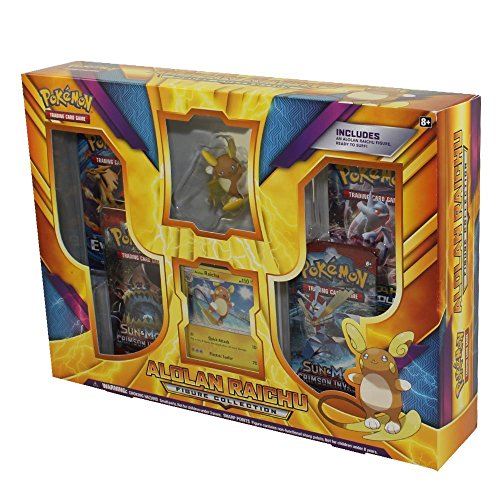 Pokemon tcg: alolan raichu figure collection box