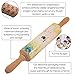 Embossed Rolling Pin - Engraved Rolling Pin for Baking - Cute and Lightweight Wooden Rolling Pin for Kids and Adults to Make Cookie Dough - Attractive Professional Cookie Decoration by MERRY BIRD