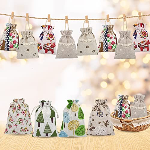 Burlap Bags with Drawstring Gift Bags 25PCS 5x7