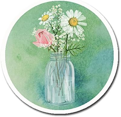 Country Kitchen Fruit Jar and Flowers Ceramic Knob