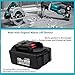 18V 6.0Ah BL1860 Lithium-Ion Replacement for Makita 18-Volts Battery BL1815 BL1830 BL1820 BL1850 BL1840 BL1850B-2 LXT-400 BL1845 194205-3 BL1860 194204-5 Cordless Power Tools Batteries (2 Pack)